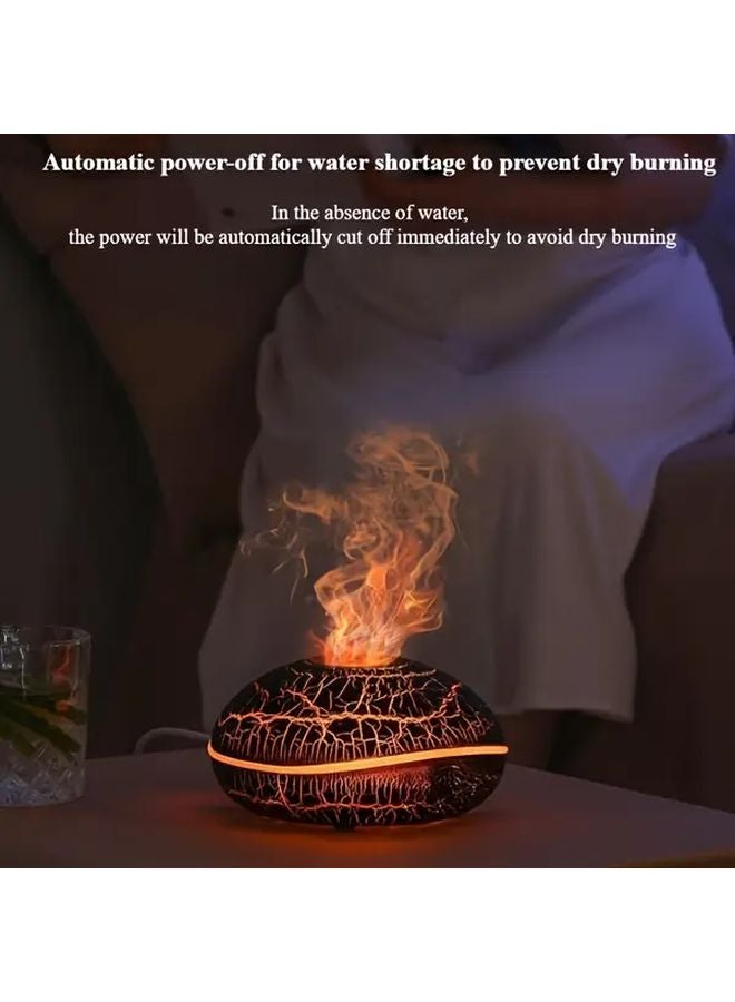 Flame Effect Humidifier USB Ultrasonic Lava Lamp With Realistic Flow For Home Office Decor - Image 4